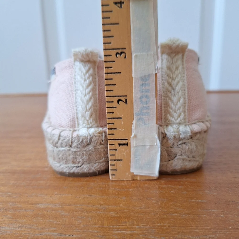 Soludos Baby Pink Espadrille Sandals Smoking Slipper Pastel Neutral NEW Womens 5